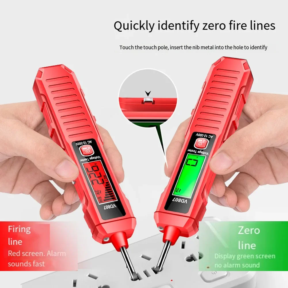 Imagem -06 - Nvc Indução Power Identification Test Pen Fio Eletricista Especial Instrumento Inteligente Peças Acessórios Ferramentas 1pc Vd807