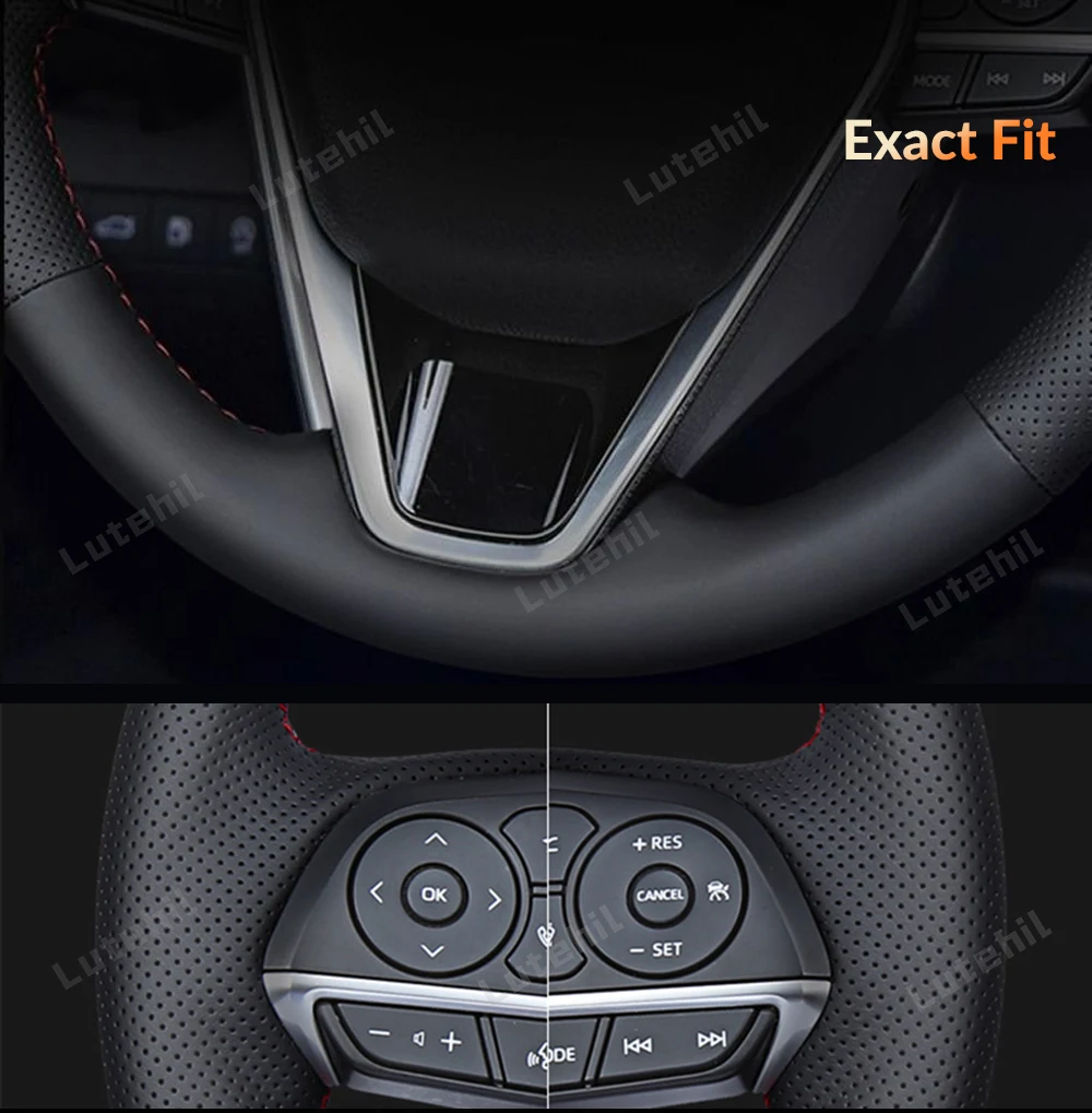 Für Volvo S40 2004-2012 V50 2005-2011 C30 2010-2013 Maßgefertigter DIY Auto-Lenkradbezug 4 Materialien Zubehör Kunstleder – Detail 4