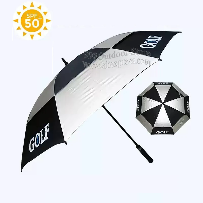 

New Golf Umbrella, 8 Ribs Extra Large Double-layer Automatic Umbrella, UV Protection Umbrella For Men and Women,Golf Umbrella