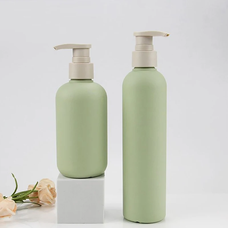 موزع صابون رغوي أخضر قابل لإعادة الملء، محمول مقاوم للصدأ، شامبو بلاستيكي، زجاجة جل مستديرة، ملحقات المطبخ والحمام #5