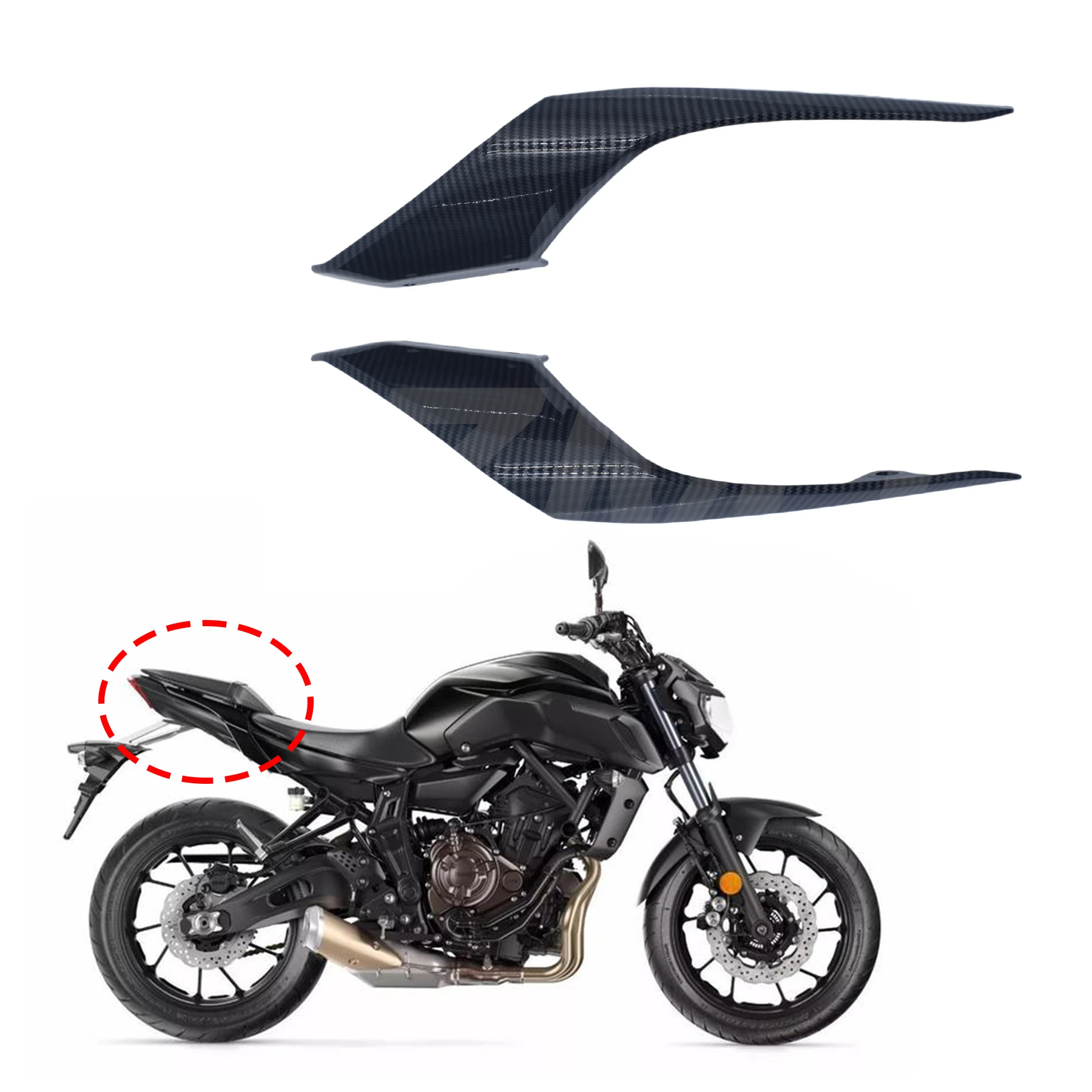 

Задняя обтекатель для YAMAHA MT-07 MT 07 MT07 FZ-07 FZ07 2018-2020, задняя боковая крышка, задняя боковая панель