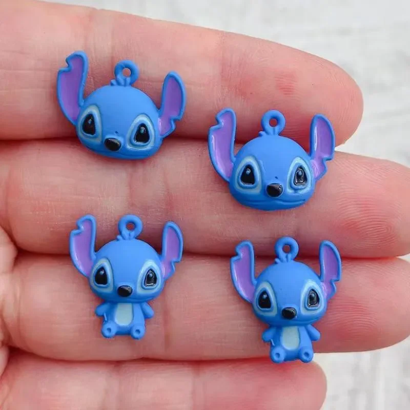 10pcs Disney Stitch Charm for Jewelry Making Enamel Cartoon Anime Cartoon Pendant for DIY Jewelry Necklace Earrings Bracelet