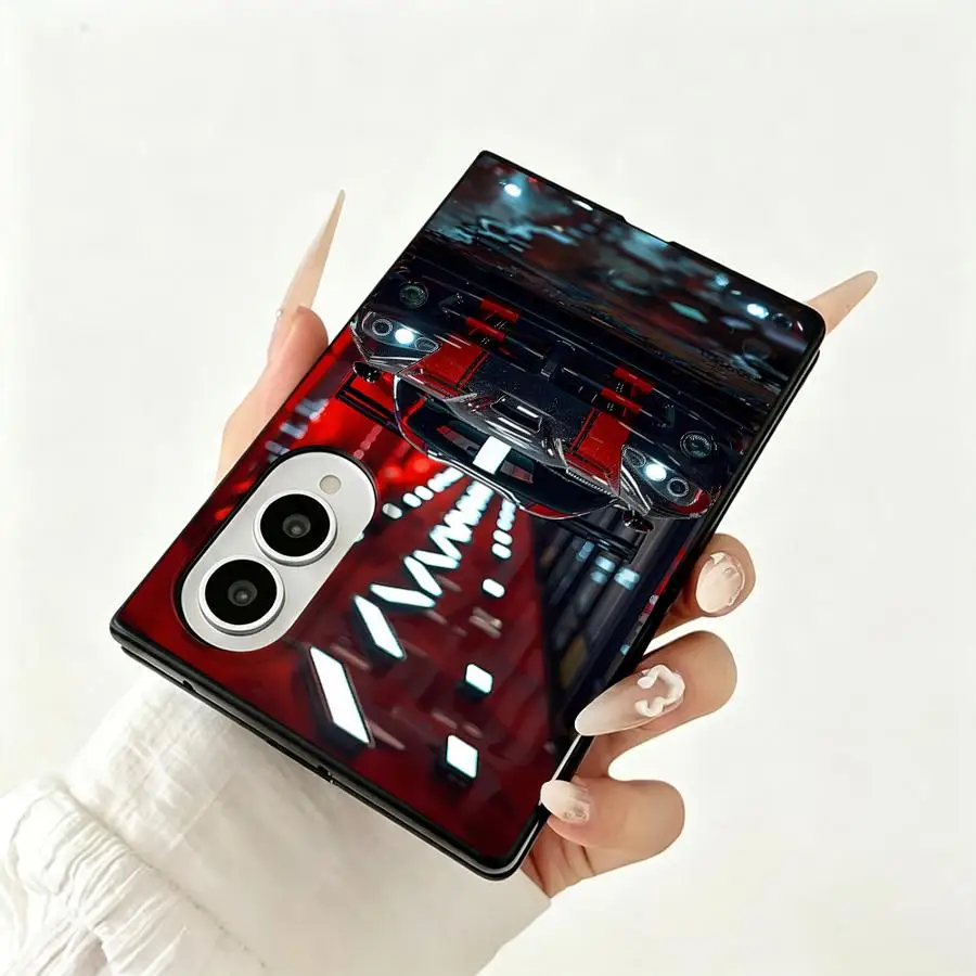 Red Sports Car Garage Luxury Phone Cover Case for Samsung Galaxy ZFold8 ZFold Wide Z Fold 8 Z Fold8 Wide