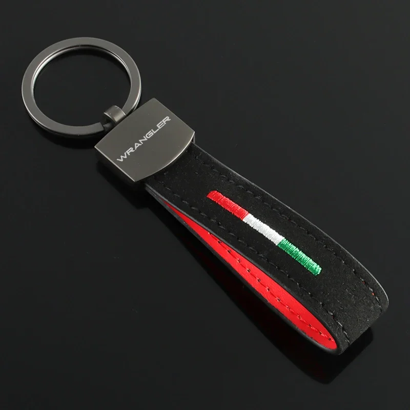 Suede Car Keychains Key Ring Auto Key Chains Holder Pendant for Jeep Wrangler Logo Compass Grand Cherokee Liberty Renegade view 4