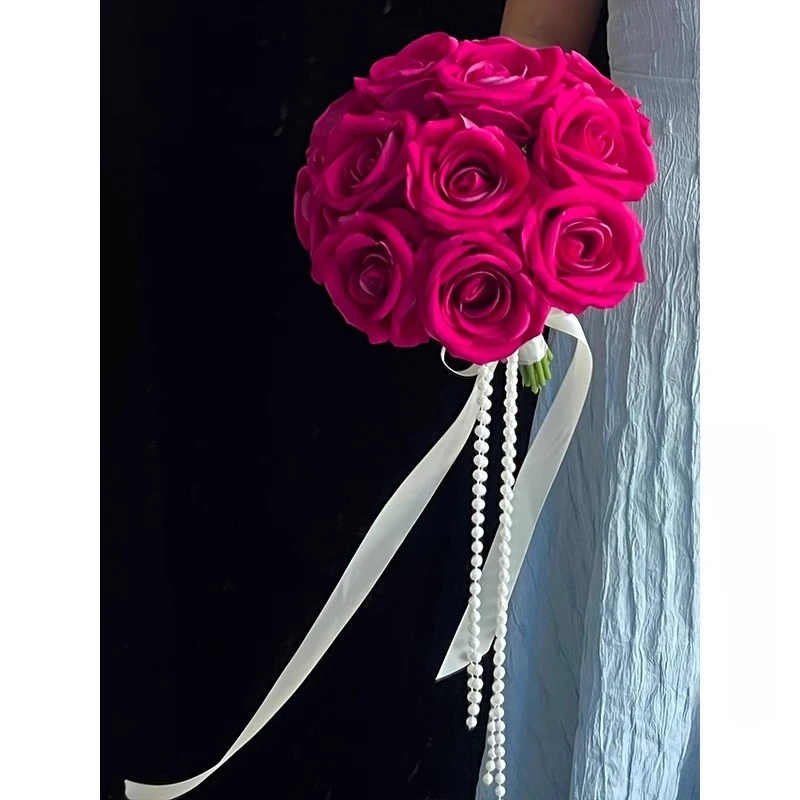 

Vintage Bridal Bouquet Floyd Rose Simulation Flower Wedding Bouquet Photo