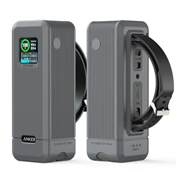 For Anker Prime 27,650mAh 250W Power Bank Silicone Case Portable Carrying Travel Case Storage Holder with TF/SIM card storage