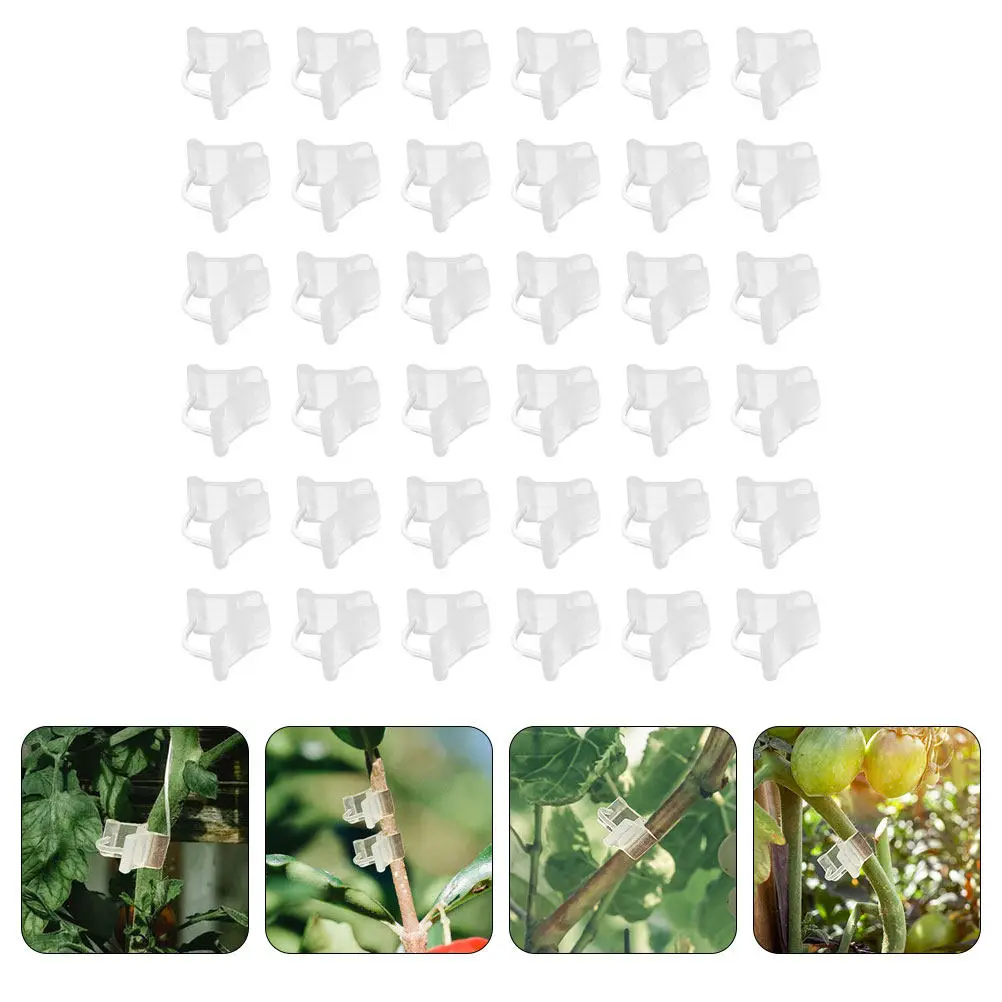 

100 шт. Зажимы для прививки растений, прочные пластиковые садовые клипсы для поддержки стеблей, виноградных лоз и саженцев, инструмент для фиксации роста растений
