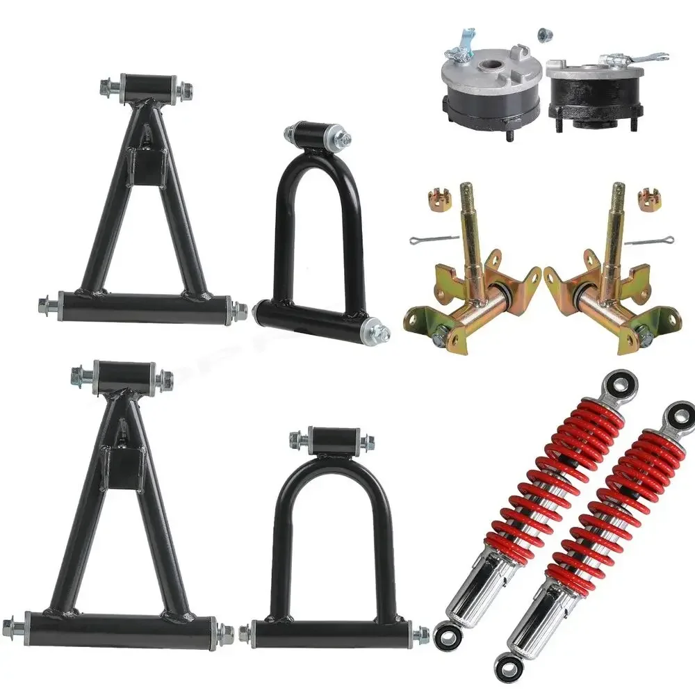 

TDPRO Front Suspension Upper Lower 270mm Shock Swing Arm Kit ATV Quad Buggy Go Kart Cart UTV