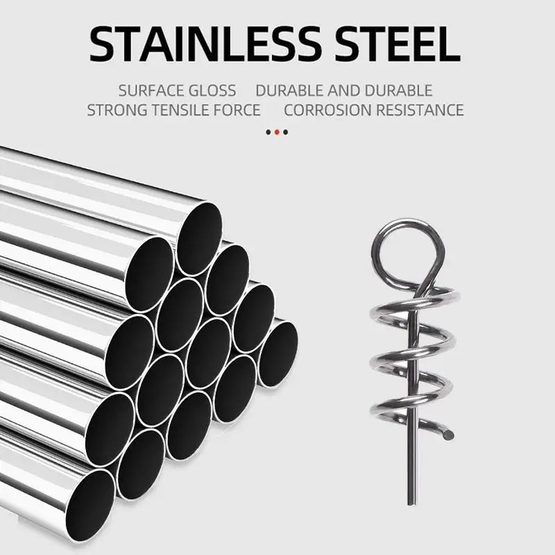 ~Hot! Stainless Steel Fishing Pins Spring Twist Lock Fishing Hook Tool Centering Pins Fixed Latch Needle For Soft Lure Bait Worm