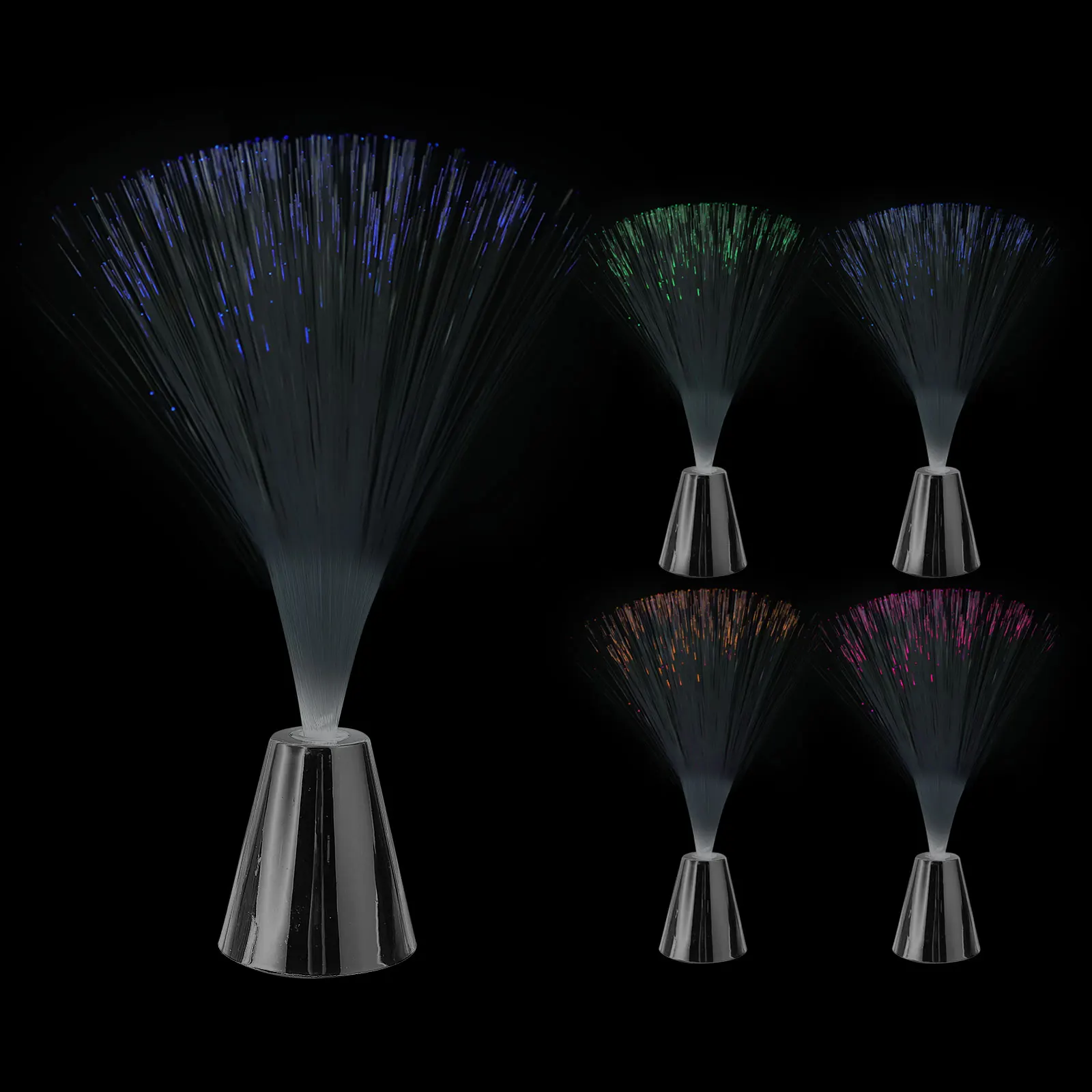 

5Pcs Fiber Optic Lamp Gypsophila Multicolor Changing Light Wedding Party Centerpiece Romantic Decoration Fiber Optic Lamp