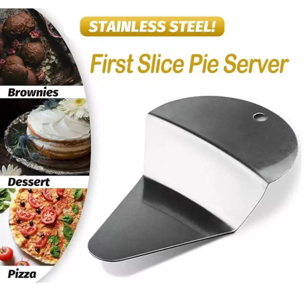 First Piece Pie Spatula Stainless Steel Cake Cutter Shovel Fan Shaped Pizza Pie Shovel Pie Divider Kitchen Usable Tool