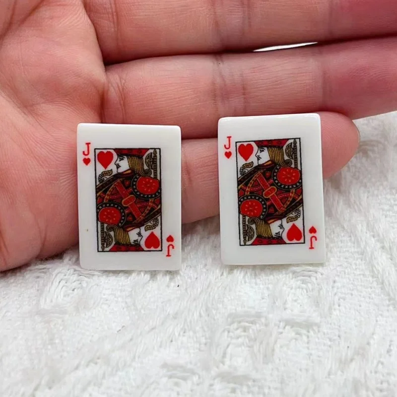 10pcs Dollhouse Mini Paper Playing Cards Miniature Simulation Small Game Casino Games Poker Party Home Decoration