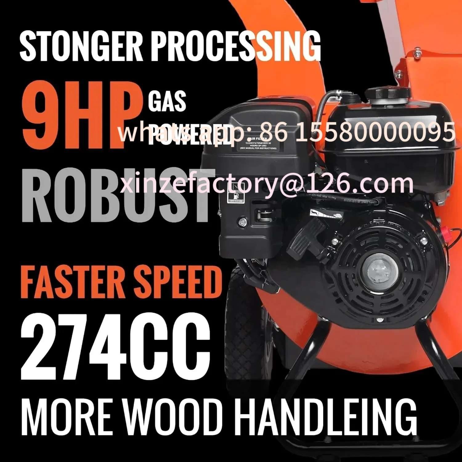 Anpassbarer Holzhacker, robuster Zerkleinerer, Mulcher