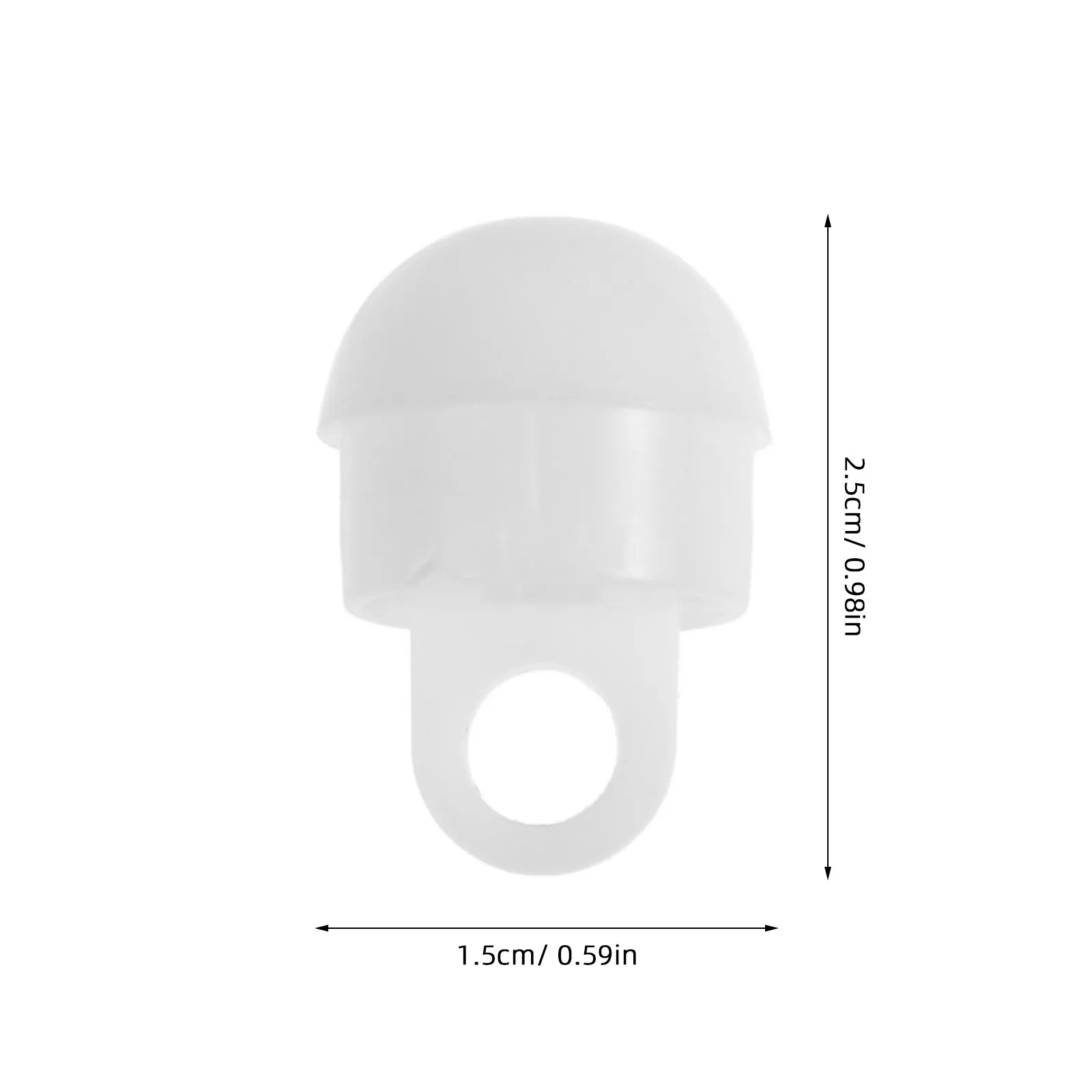 100Pcs Solar Garden Lights End Cap Set Plastic Hemisphere Lawn Lamp Plug Waterproof Easy Install for Outdoor Yard Pathway