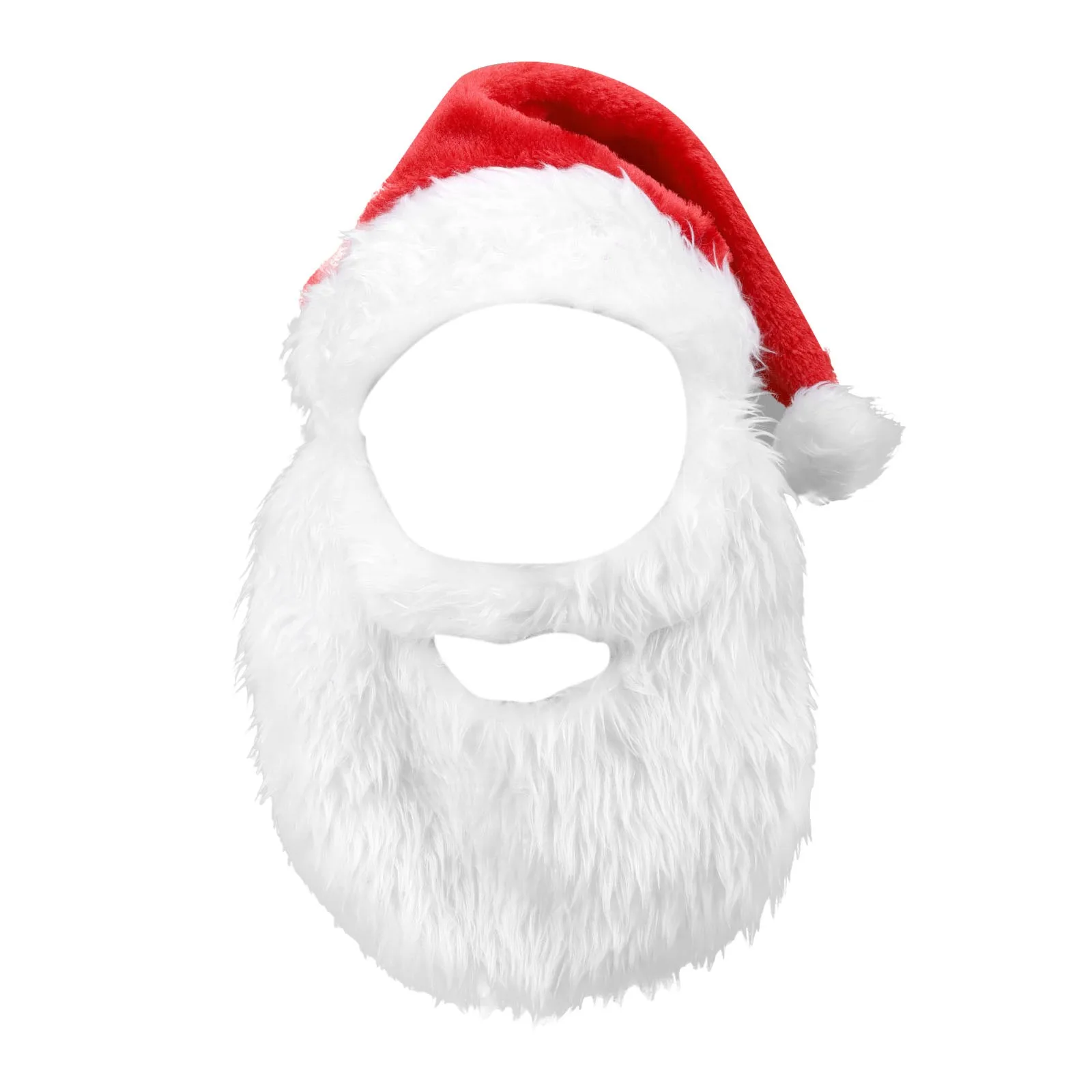 Nuovi adulti palla peluche cappello di Natale per unisex divertente barba di Babbo Natale Pom Pom berretto rosso banchetto festa decorazione natalizia regalo berretto