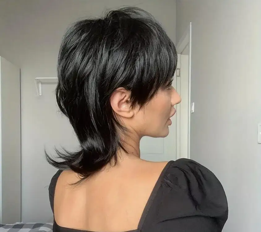 Perruque Synthétique Courte Ondulée avec Frange pour Femme, Faux Cheveux Naturels, Remplacement