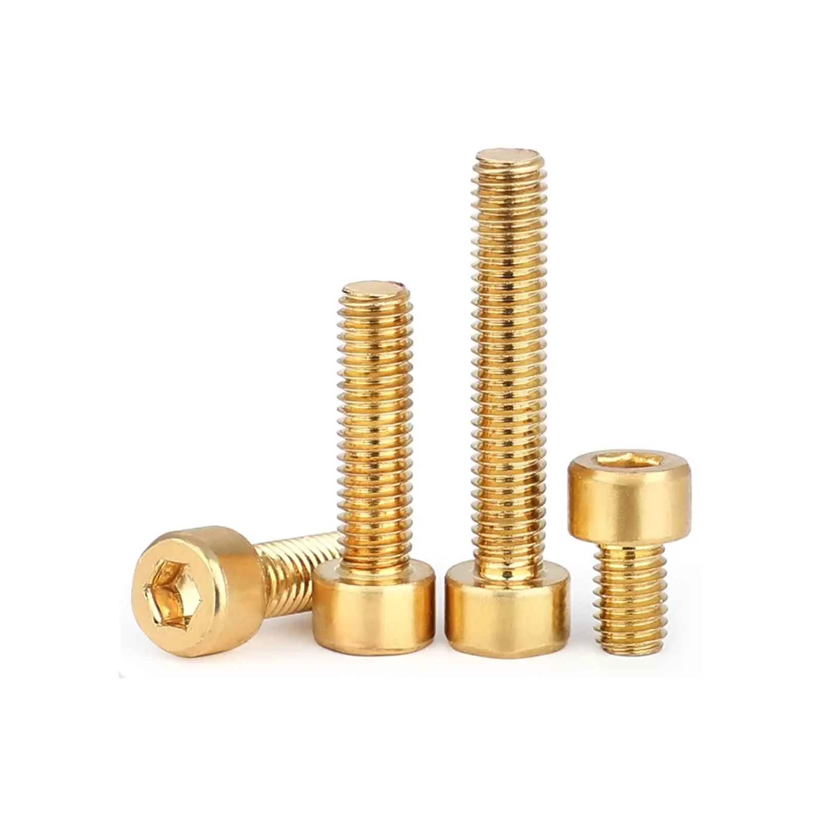 1/50pcs Brass Hex Socket Cap Head Screw, GB Standard Pure Copper Cylindrical Head Bolt, Full Size M2 M3 M4 M5 M6 M8 M10 M12