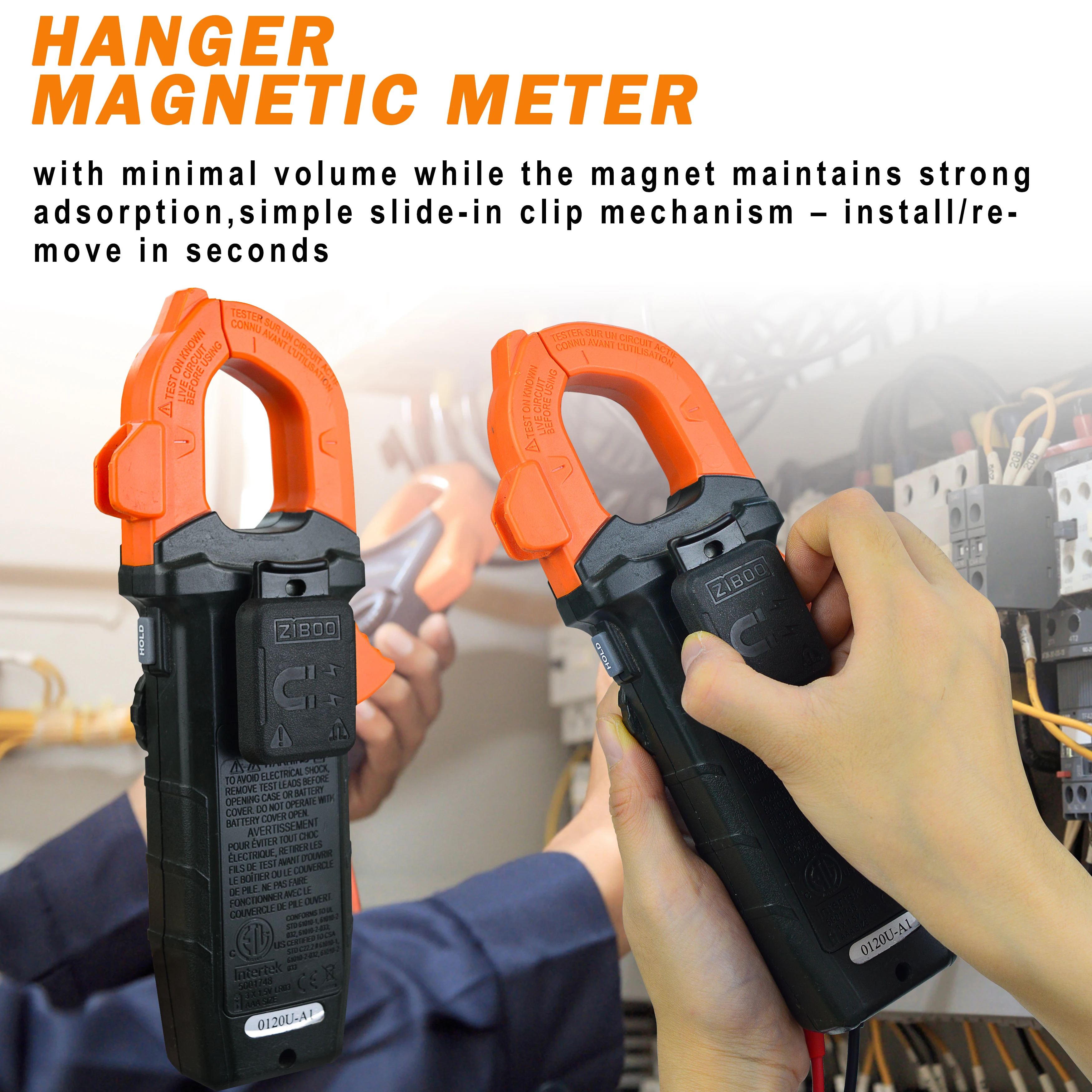 ZIBOO 69445 Magnetischer Aufhänger ohne Riemen für Klein Tools, Zangenmessgeräte und Multimeter mit leistungsstarken Seltenerdmagneten – Detail 7