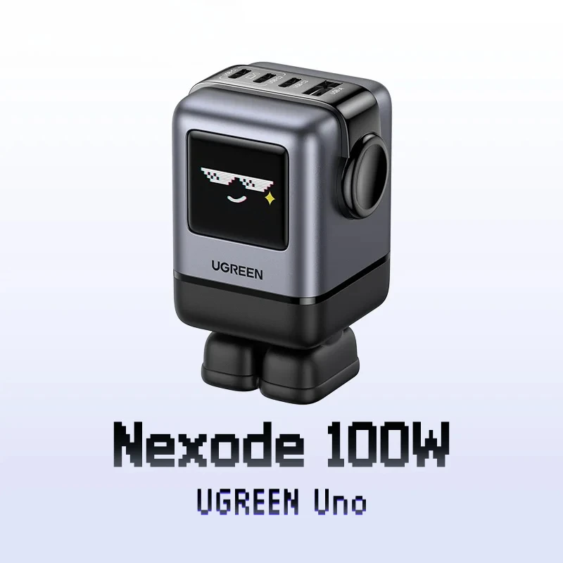 【US Plug】UGREEN100W 65W 30W GaN Charger Robot Design QC4.0 3.0 PPS for iPhone 17 16 15 Pro Macbook Laptops Tablet iPad Samsung