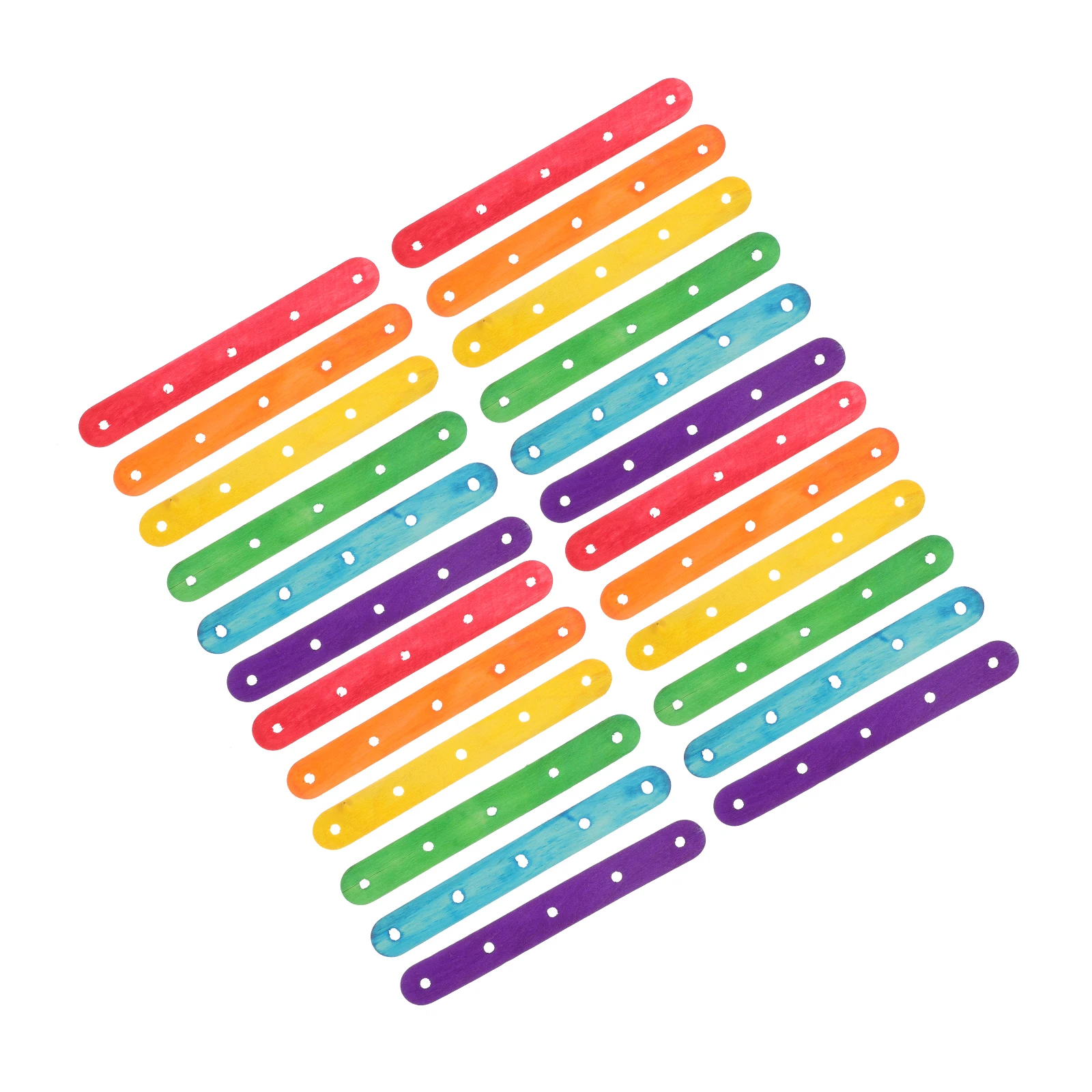 

100pcs Wood Colored Sticks DIY Ice Cream Stick Making Materials Lollipop Safe Smooth Wooden Popsicle