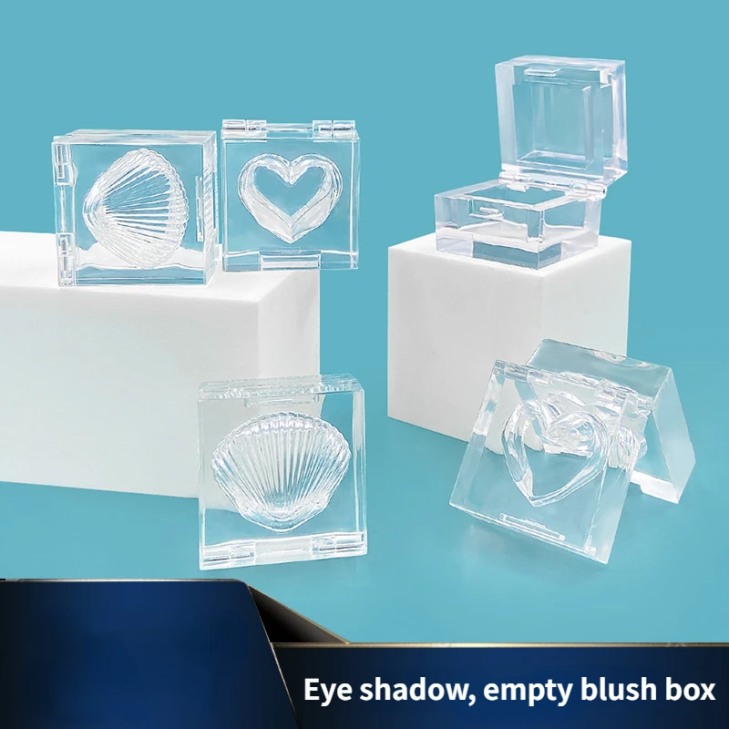 Transparent Powder Box, Crystal Heart Shaped Powder Box, Pressed Powder Eye Shadow, High Gloss Nail Polish Box