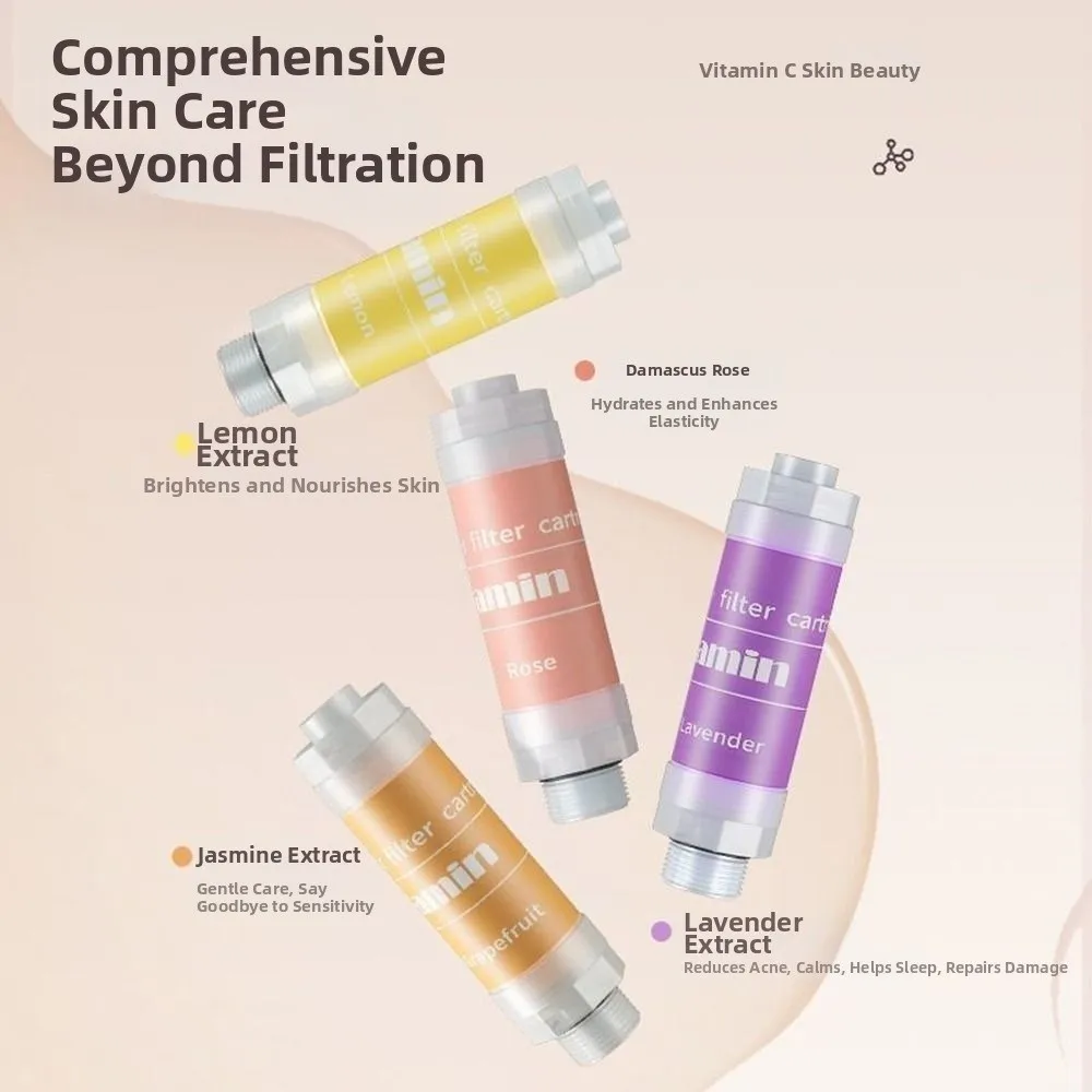 Lavender Shower Head Water Filter Mixed with Vitamin C Anti-scaling Perfume Water Filter Filter Impurities Dechlorination