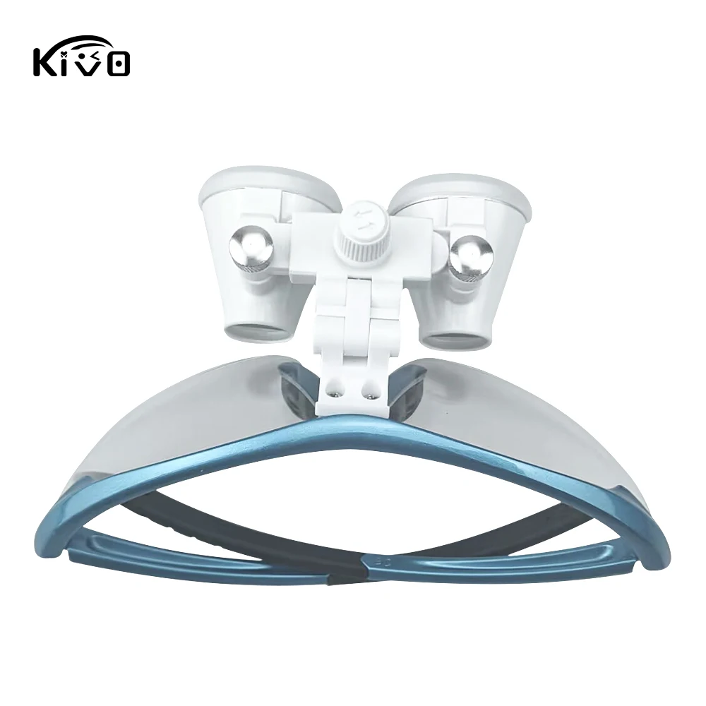 Dental Headband Fasten Headlight with x2.5/3.5 Magnifing Loupes Dentistry Magnification Binocular Magnifier Headlamp