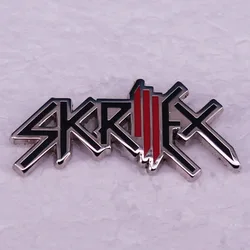 Skrillex American DJ Logo Hard Enamel Pin Music Peripheral Lapel Badge Brooch for Jewelry Accessory