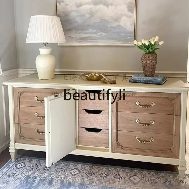 

American French side cabinet Vintage country entrance cabinet, art, wall, aisle TV cabinet7446