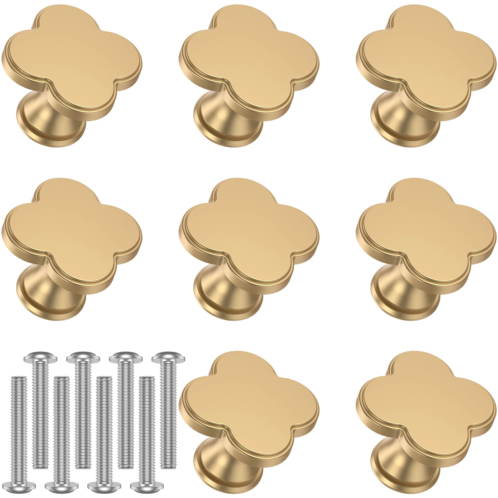 2–8 Stück goldene Kugelgriffe, Kugelknöpfe, Schrankknopf mit Schrauben, Zinklegierung, Kommode, Knöpfe, Einzelloch, Schubladengriffe, Kleiderschrank, Möbel
