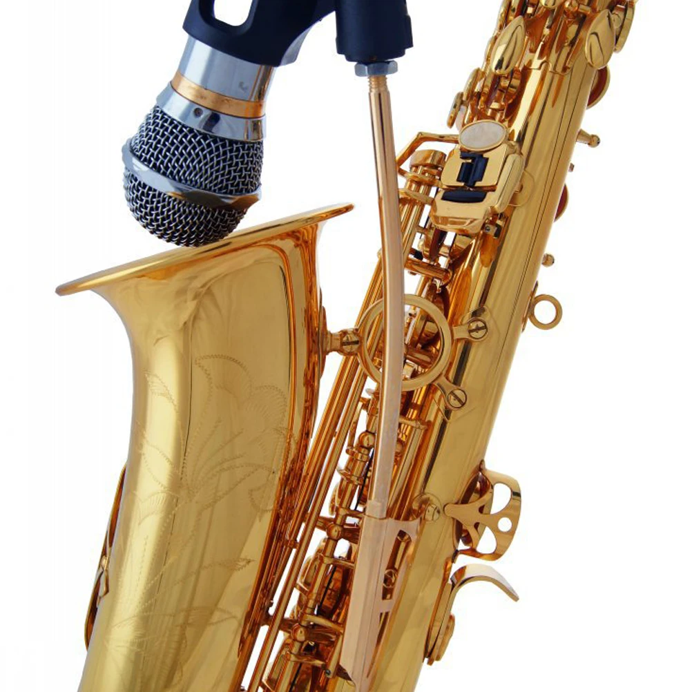 1Set ABS Sax Mic حامل ميكروفون كليب قابل للتعديل دعم قوس للأداء استخدام ميكروفون كليب ABS Mic حامل