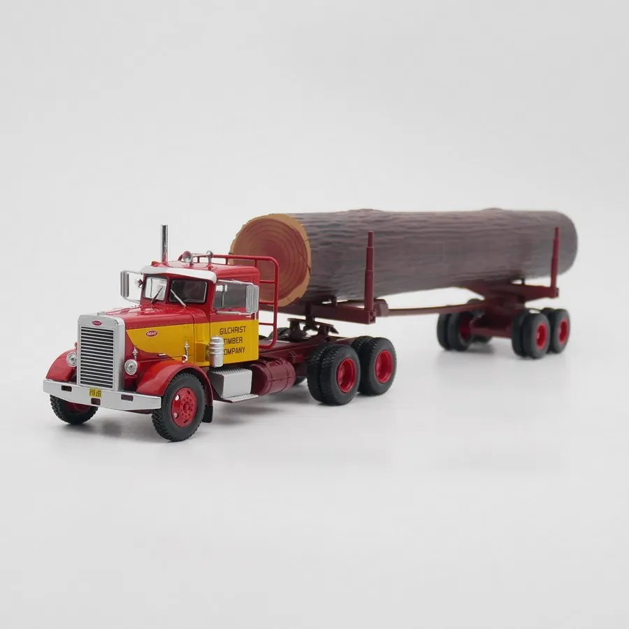 Modelo de Coche de Aleación a Escala 1:43 de Ixo, Camión Peterbilt 281 con Remolque para Transporte de Madera