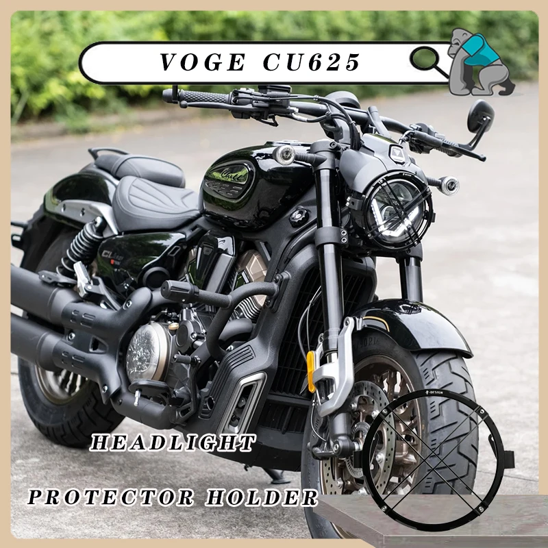 

Motorcycle Modification Parts Mesh Headlight Protector Holder Aluminum Metal Grill Mask Cover Guard for VOGE CU625 WUJI CU625