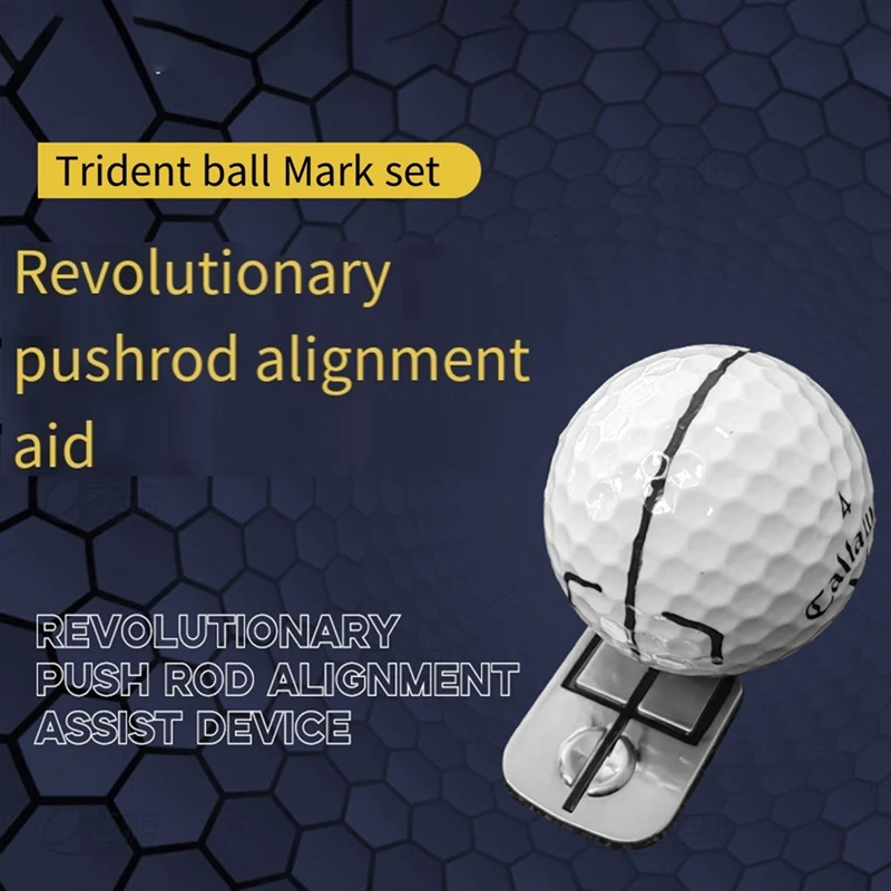 Golf Ball Mark Magnetic Swing Train Putting Practice Golf Hat Clip Mark Set Trident Scriber Golf Training Aids Replacement