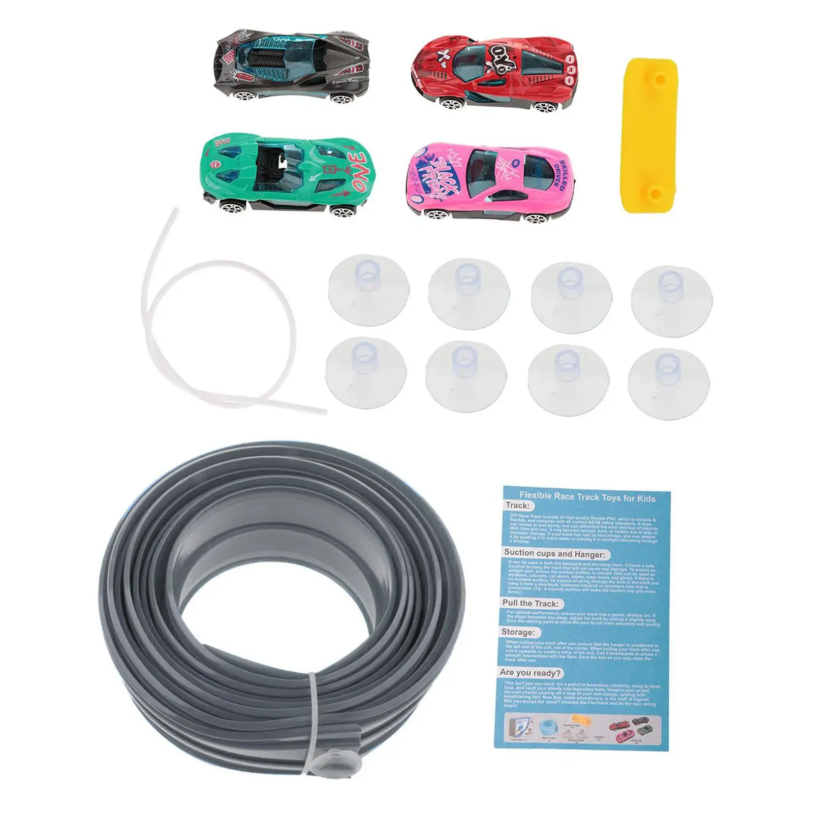 

Flexible Race Car Ramp Track Rolls up Multifunctional Lightweight Kids Toy