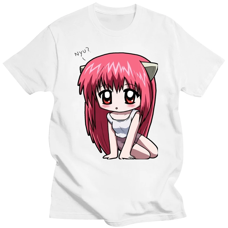 Elfen Lied T Shirt Summer Short Sleeve Teenages Elfen Lied Logo Top Tees Shirt For Men man