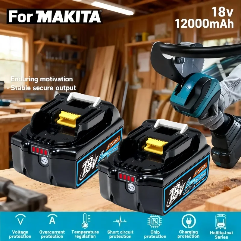 

18V 12.0Ah replaceable Makita lithium-ion battery for Makita 18V electric tools replaceable Makita BL1860B BL1850B BL1840B