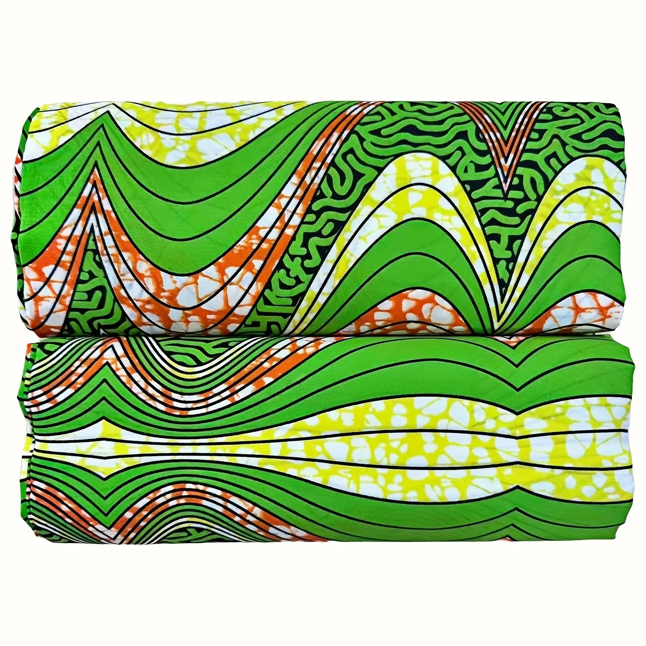 6 ياردة ريترو الأحمر والأخضر نمط هندسي أنقرة الأفريقية المطبوعة النسيج، تستخدم للخياطة والحرف اليدوية ومشاريع DIY #6