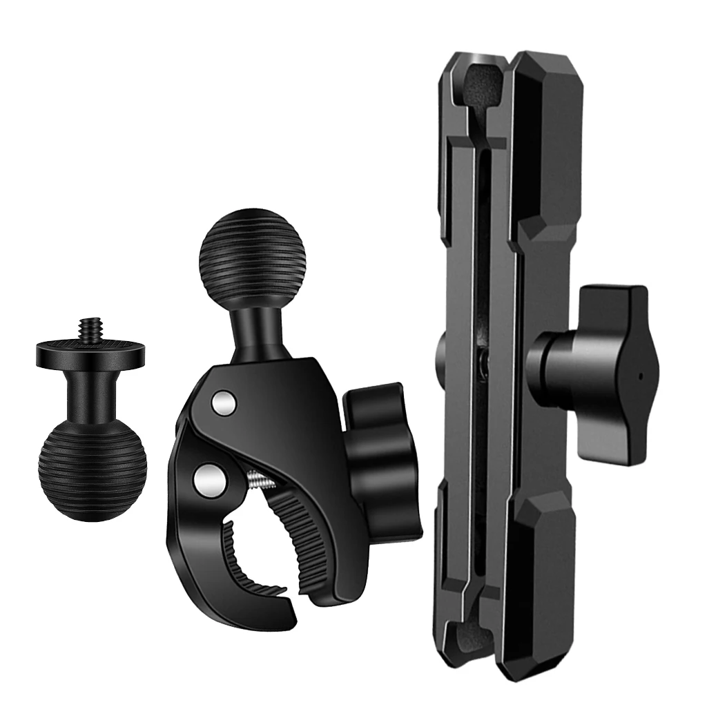 Doppel Buchse Verlängerung Arm 1-zoll Kugelkopf Basis Adapter für Ram Mount für GoPro Für Insta360 Kamera Fahrrad motorrad Halterung – Detail 19