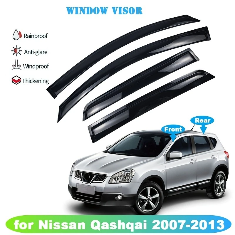 

For Nissan Qashqai J10 2007-2013 Side Window Vent Visor Car Window Rain Guards Rainproof Strips