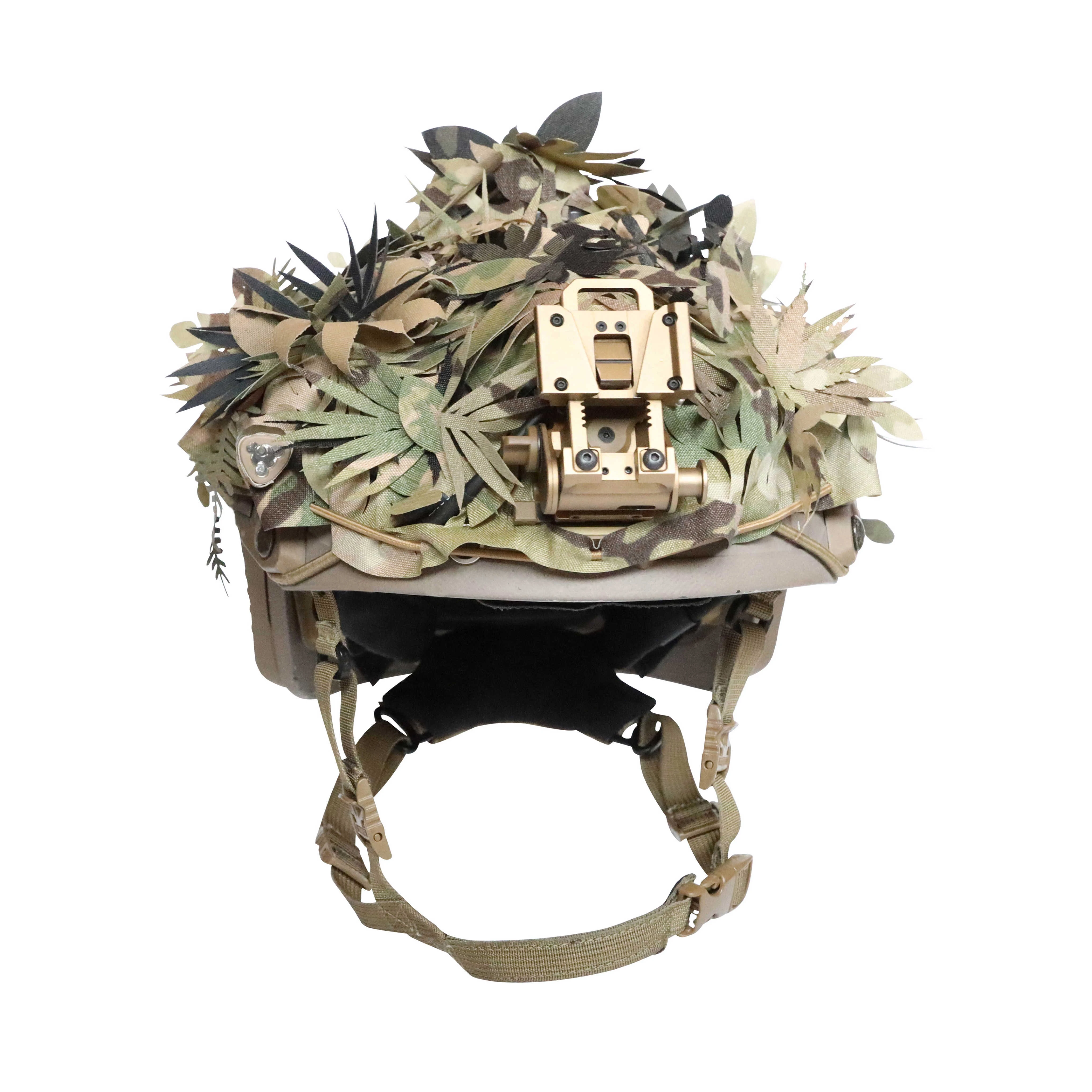 Hunting Airsoft Helmet cloth 3D modular camouflage helmet cover with personalized multi shaped leaves covering grass for DIY