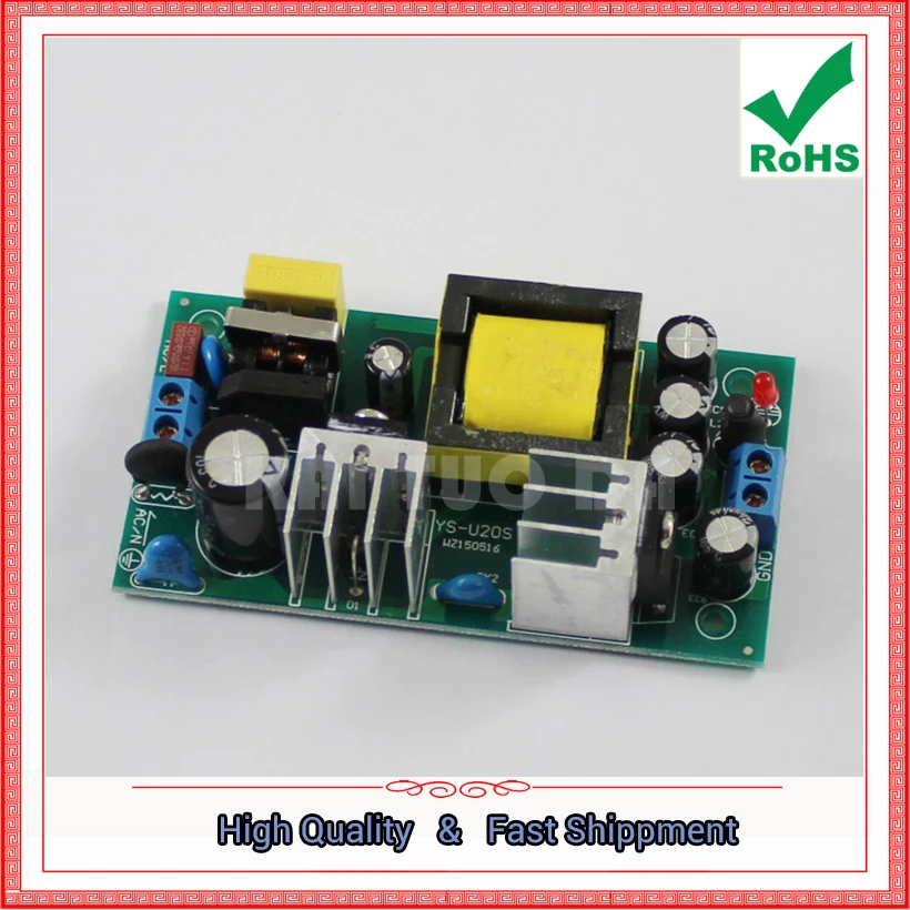 Fuente de alimentación conmutada de 24v 1A (24W), módulo de fuente de alimentación industrial incorporado, fuente de alimentación AC 220v-24V (C6A5)