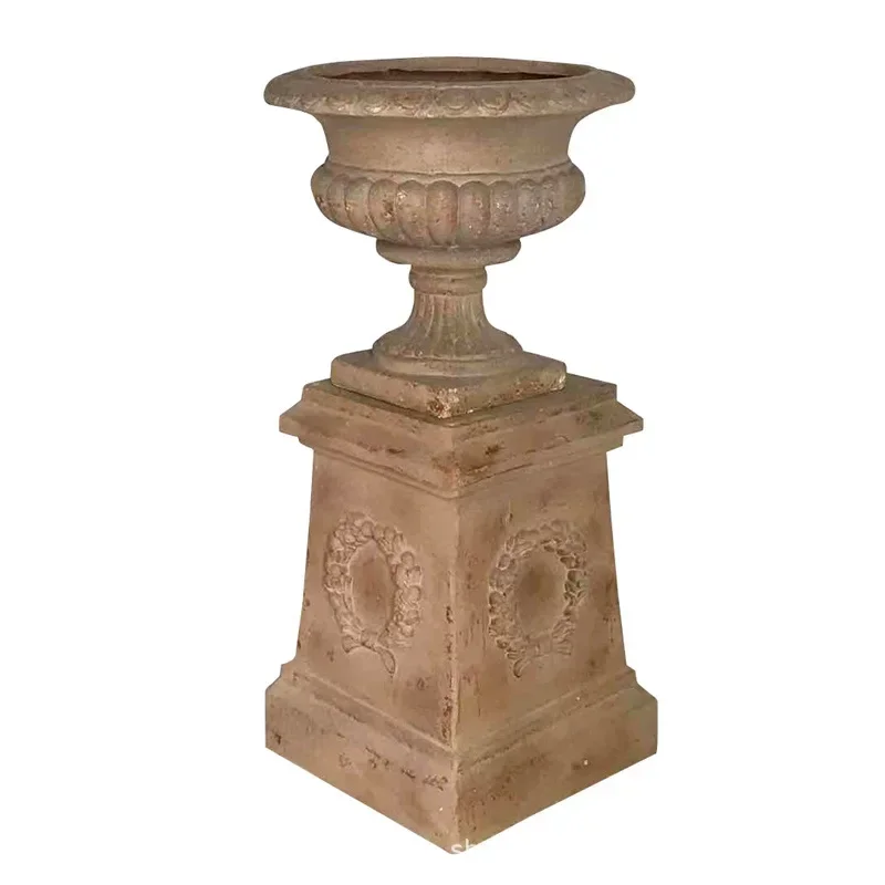 Roman columns, matted flower pots, courtyard villa landscaping ornaments, magnesium oxide handicrafts