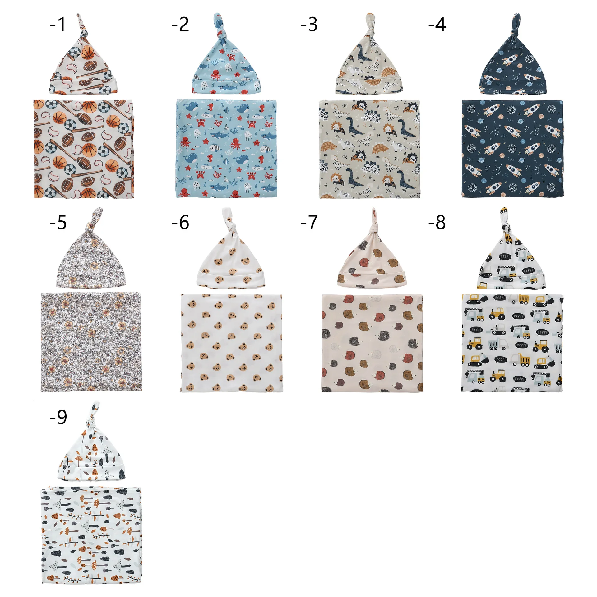 Neugeborenen Swaddle Sack Schlaf Sack Swaddle Decke Beanie Set Neugeborenen Hut Take Home Outfit Foto Requisiten Baby Dusche Geschenk