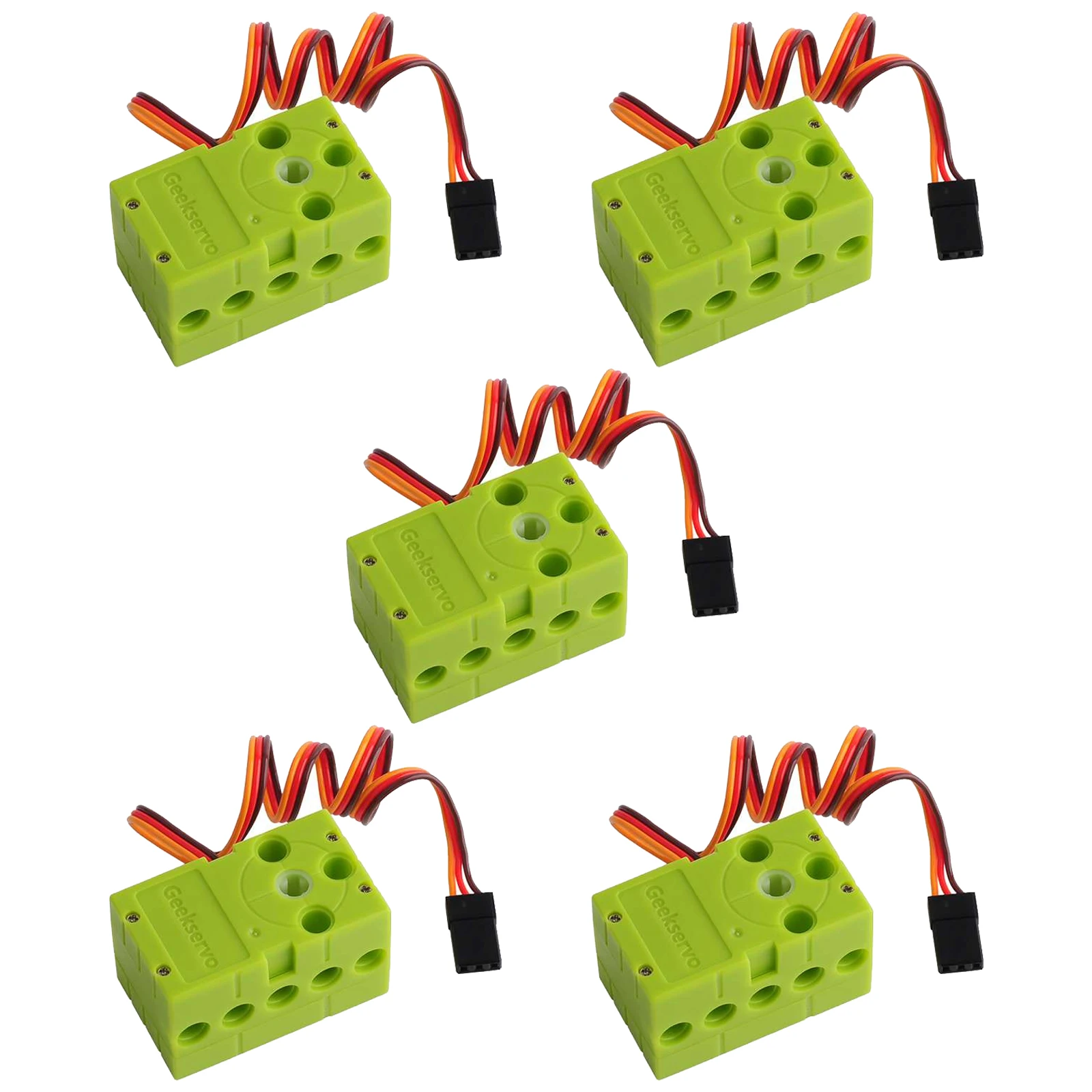 Green Geekservo 0.7KG 360° Continuous Rotation Servo Motor with PWM Control for Building Block Robots Microbit Arduino Compatibl