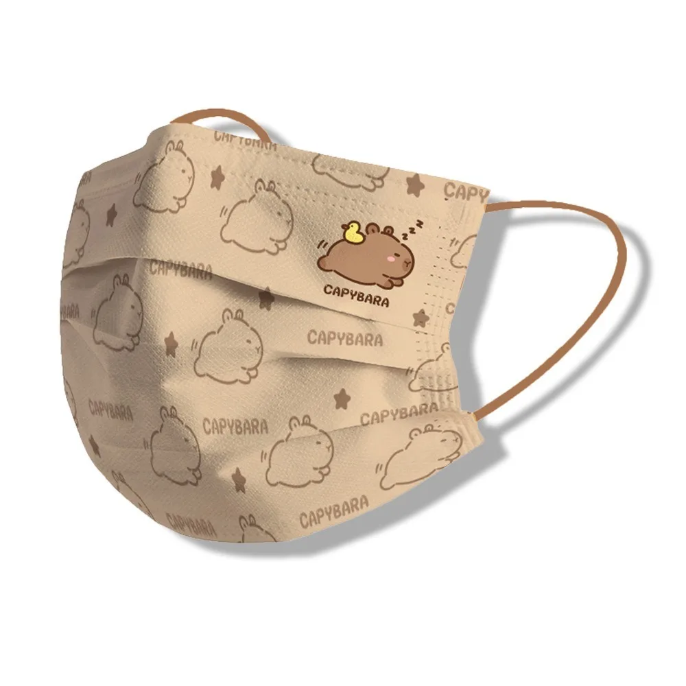 10pcs קריקטורה capybara's מסכה אני-uv חיצוני בצל שמש מסכת אנטי אבקנים dustproof פנים רעלה ללא כיסוי מסכת הגנה מפני מסכת פנים