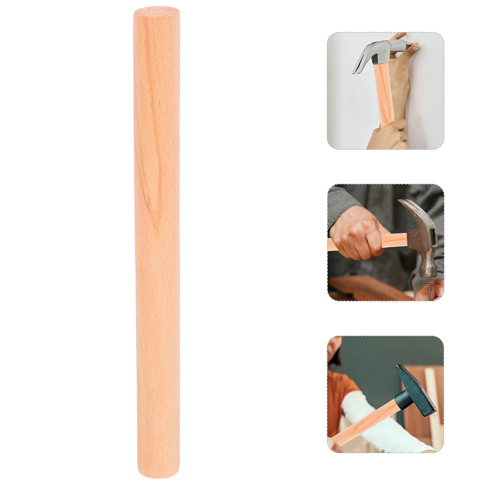 مقبض خشبي لاستبدال قلم الكرة المطرقة ومضاد للانزلاق ومضاد للصدمات وقبضة مريحة وموثوقة للاستخدام طويل الأمد