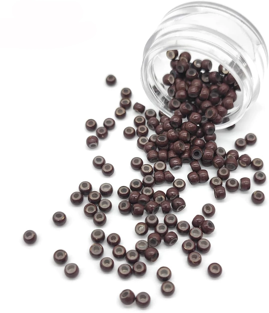 200/500 Stuks 3mm Siliconen Nano Ringen Koperen Ringen met Siliconen Gevoerde Haarkralen Haarringen Haarverlenging Gereedschap