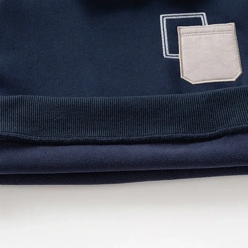 2025 خريف شتاء جديد ملابس الأطفال الأولاد رشاقته جاكيت من الصوف وهمية قطعتين البلوز الأطفال قمة دافئة #6