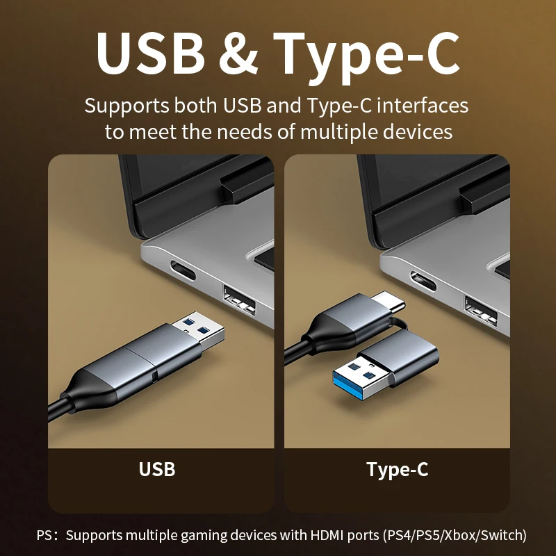 Unnlink-ビデオキャプチャカード,USB 3.0,HDMIからUSB/Type-C,ゲーム記録,ms2130,ipad, switch, xbox, ps4,ライブストリーミング用